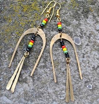 24937R Boucles d'oreilles rasta